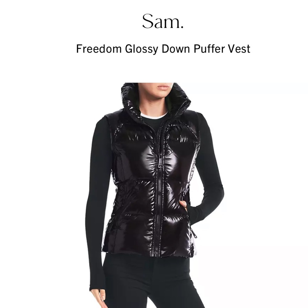 Freedom Glossy down vest in black size Small - excellent condition